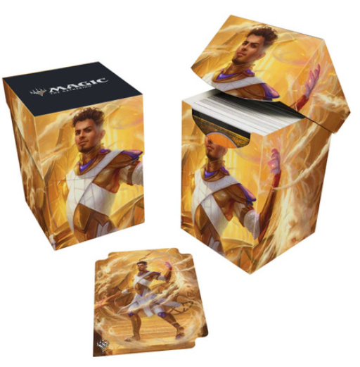 (image for) MTG Aetherdrift 100+ Deck Box Borderless Racer featuring Basri, Tomorrow's Champion